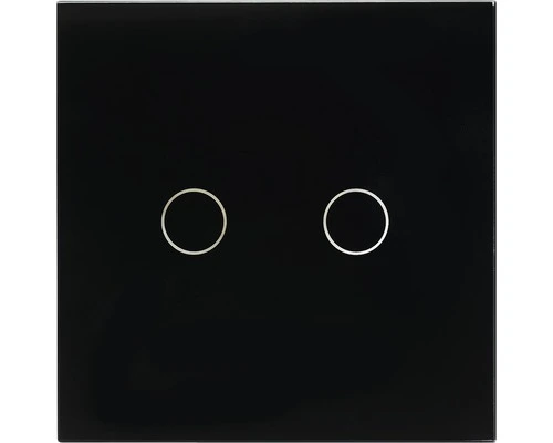 ONE TWO TOUCH Glaspaneel Dubbel Voor Touch Schakelmateriaal Zwart 4 ONE TWO TOUCH Glaspaneel Dubbel Voor Touch Schakelmateriaal Zwart - Afbeelding 4