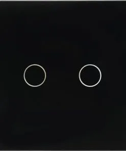 ONE TWO TOUCH Glaspaneel Dubbel Voor Touch Schakelmateriaal Zwart