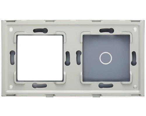 ONE TWO TOUCH Glaspaneel Combinatie 1x Afdekraam/1x Touch Enkel Zwart 3 ONE TWO TOUCH Glaspaneel Combinatie 1x Afdekraam/1x Touch Enkel Zwart - Afbeelding 3