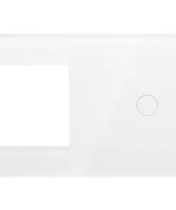 ONE TWO TOUCH Glaspaneel Combinatie 1x Afdekraam/1x Touch Enkel Wit