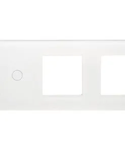 ONE TWO TOUCH Glaspaneel Combinatie 2x Afdekraam/1x Touch Dubbel Wit