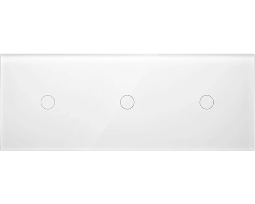 ONE TWO TOUCH Glaspaneel 3x Enkel Voor Touch Schakelmateriaal Wit 1 ONE TWO TOUCH Glaspaneel 3x Enkel Voor Touch Schakelmateriaal Wit