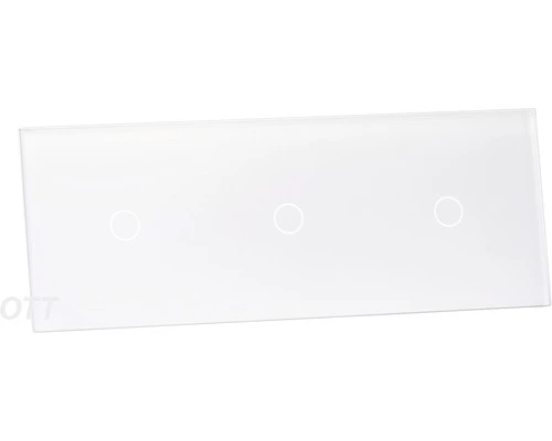ONE TWO TOUCH Glaspaneel 3x Enkel Voor Touch Schakelmateriaal Wit 2 ONE TWO TOUCH Glaspaneel 3x Enkel Voor Touch Schakelmateriaal Wit - Afbeelding 2