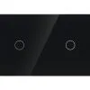 ONE TWO TOUCH Glaspaneel 2x Enkel Voor Touch Schakelmateriaal Zwart