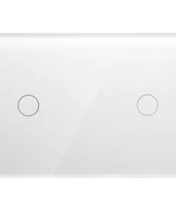 ONE TWO TOUCH Glaspaneel 2x Enkel Voor Touch Schakelmateriaal Wit