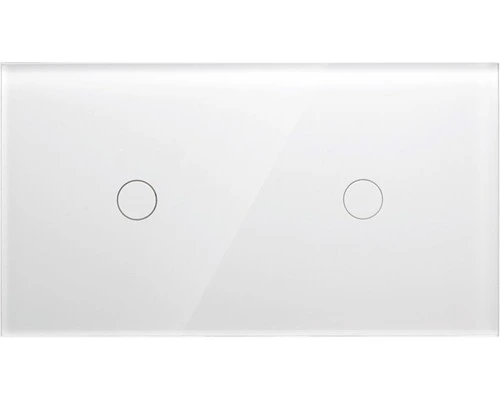 ONE TWO TOUCH Glaspaneel 2x Enkel Voor Touch Schakelmateriaal Wit 1 ONE TWO TOUCH Glaspaneel 2x Enkel Voor Touch Schakelmateriaal Wit