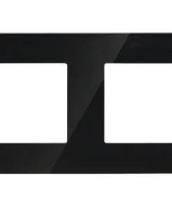 ONE TWO TOUCH Afdekraam Glas 2-voudig Zwart