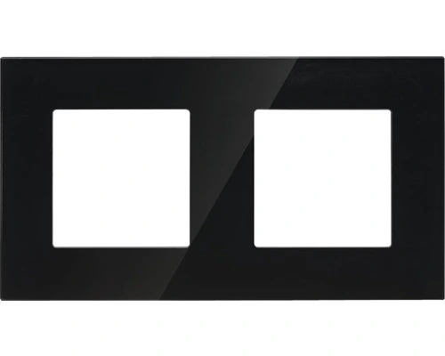 ONE TWO TOUCH Afdekraam Glas 2-voudig Zwart 1 ONE TWO TOUCH Afdekraam Glas 2-voudig Zwart