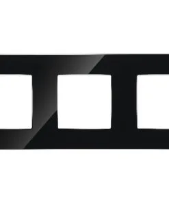 ONE TWO TOUCH Afdekraam Glas 3-voudig Zwart