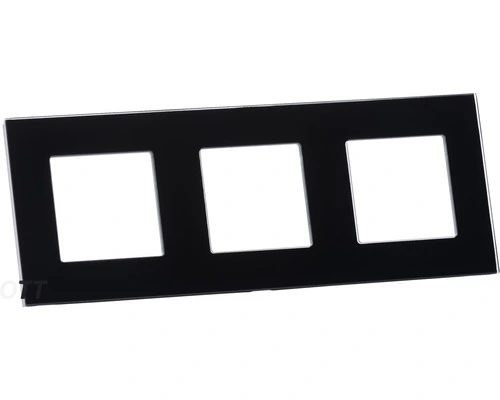 ONE TWO TOUCH Afdekraam Glas 3-voudig Zwart 2 ONE TWO TOUCH Afdekraam Glas 3-voudig Zwart - Afbeelding 2