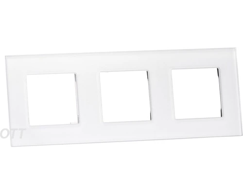 ONE TWO TOUCH Afdekraam Glas 3-voudig Wit 2 ONE TWO TOUCH Afdekraam Glas 3-voudig Wit - Afbeelding 2