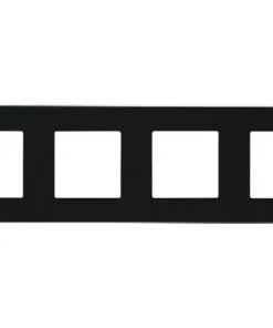 ONE TWO TOUCH Afdekraam Glas 4-voudig Zwart