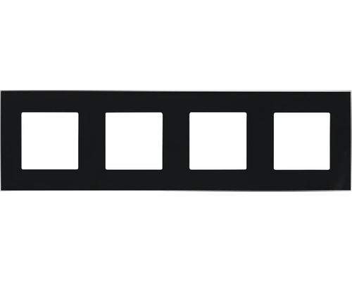 ONE TWO TOUCH Afdekraam Glas 4-voudig Zwart 1 ONE TWO TOUCH Afdekraam Glas 4-voudig Zwart