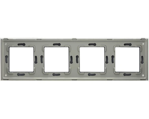 ONE TWO TOUCH Afdekraam Glas 4-voudig Zwart 2 ONE TWO TOUCH Afdekraam Glas 4-voudig Zwart - Afbeelding 2