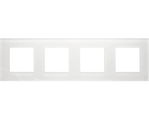 ONE TWO TOUCH Afdekraam Glas 4-voudig Wit 1 ONE TWO TOUCH Afdekraam Glas 4-voudig Wit