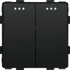 ONE TWO TOUCH Inbouw Wisselschakelaar Dubbel Zwart