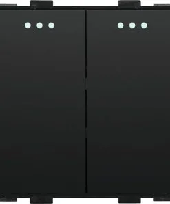ONE TWO TOUCH Inbouw Wisselschakelaar Dubbel Zwart