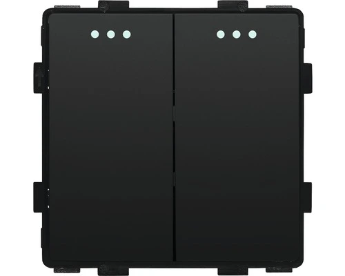 ONE TWO TOUCH Inbouw Wisselschakelaar Dubbel Zwart 1 ONE TWO TOUCH Inbouw Wisselschakelaar Dubbel Zwart