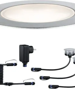 PAULMANN Plug & Shine Grondinbouwspot Floor Eco IP67 24V Zilver (basisset)