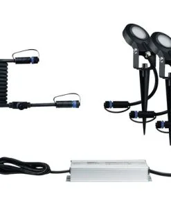 PAULMANN Plug & Shine Grondspot Sting IP67 24V Antraciet (basisset)