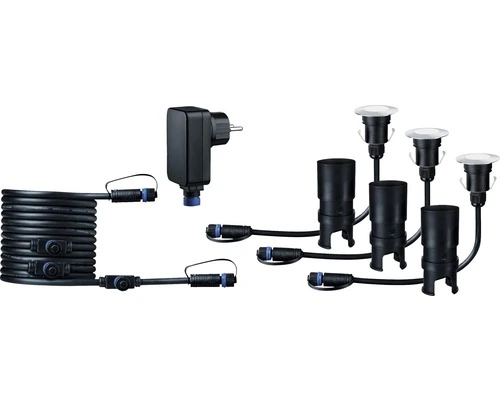 PAULMANN Plug & Shine Grondinbouwspot Floor Mini IP67 24V Zilver (basisset) 2 PAULMANN Plug & Shine Grondinbouwspot Floor Mini IP67 24V Zilver (basisset) - Afbeelding 2