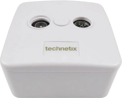 TECHNETIX Coax Wandcontactdoos 2-gats Wit 2 TECHNETIX Coax Wandcontactdoos 2-gats Wit - Afbeelding 2
