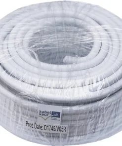 TECHNETIX Coax Installatiekabel Wit 10 Meter (in Doos)