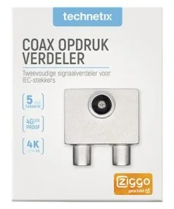 TECHNETIX Coax Opdruk Splitter PTSX-02 (IEC) -Binnenverlichting Verkoopwinkel DV 8 6784237 02 4c NL 20201230134655