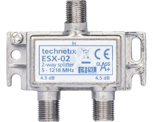 TECHNETIX Coax Schroef Splitter ESX-02 (F-connector) 1 TECHNETIX Coax Schroef Splitter ESX-02 (F-connector)