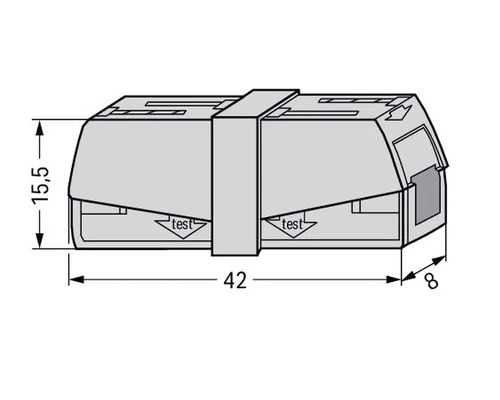 WAGO Serviceklem 224-201, 50 Stuks 2 WAGO Serviceklem 224-201, 50 Stuks - Afbeelding 2