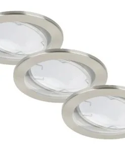 BRILONER LED Inbouwspot Set 7181 Ø 85 Mm Nikkel Mat, 3 Stuks