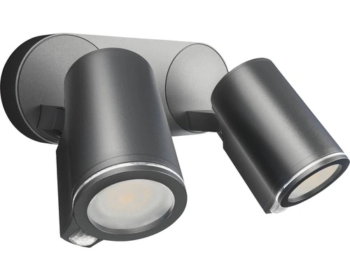 STEINEL LED Buitenspot Duo Met Sensor Antraciet 1 STEINEL LED Buitenspot Duo Met Sensor Antraciet