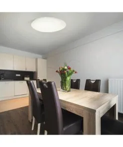 EGLO LED Plafonniere Sileras Ø 60 Cm Wit (incl. Afstandsbediening)