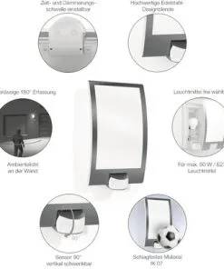 STEINEL Buitenlamp Met Sensor L22 S Antraciet -Binnenverlichting Verkoopwinkel DV 8 6857500 06 4c DE 20190121114750