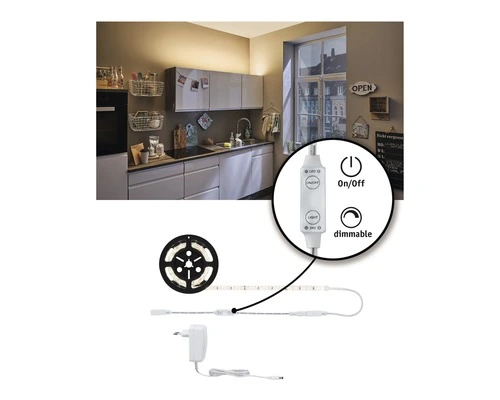 PAULMANN SimpLED Power LED-stripset Warmwit 150 Cm Wit Gecoat 8 PAULMANN SimpLED Power LED-stripset Warmwit 150 Cm Wit Gecoat - Afbeelding 8