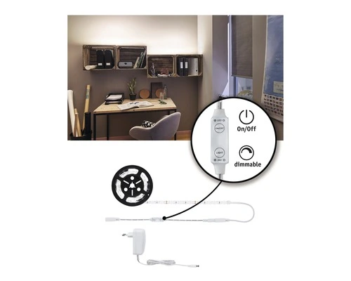 PAULMANN SimpLED Power LED-stripset Neutraalwit 150 Cm Wit Gecoat 2 PAULMANN SimpLED Power LED-stripset Neutraalwit 150 Cm Wit Gecoat - Afbeelding 2