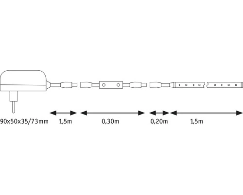 PAULMANN SimpLED Power LED-stripset Neutraalwit 150 Cm Wit Gecoat 8 PAULMANN SimpLED Power LED-stripset Neutraalwit 150 Cm Wit Gecoat - Afbeelding 8