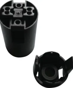 Fitting E14 Zwart Met Gladde Mantel