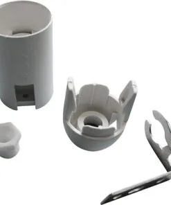 Fitting E14 Haaks Wit Met Gladde Mantel