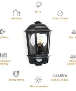 STEINEL Buitenlamp Met Sensor L190S Zwart 7 STEINEL Buitenlamp Met Sensor L190S Zwart -Binnenverlichting Verkoopwinkel DV 8 7105009 07 4c DE 20190906051652