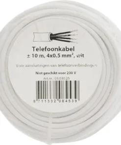 Telefoon Installatiekabel Rond 4x0,5 Mm² Wit 10 M -Binnenverlichting Verkoopwinkel DV 8 7230646 03 4c NL 20210204051657