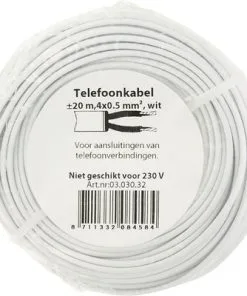 Telefoon Installatiekabel Modulair 4x0,5 Mm² Wit 20 M -Binnenverlichting Verkoopwinkel DV 8 7230651 03 4c NL 20210204051657