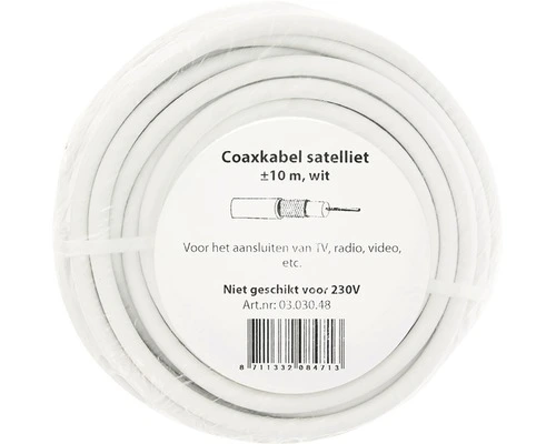 Coax Installatiekabel Wit 10 Meter 3 Coax Installatiekabel Wit 10 Meter - Afbeelding 3