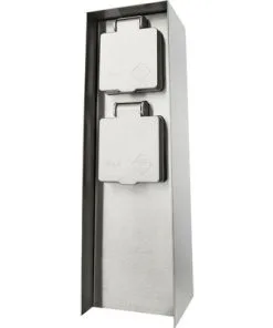 PHILIPS Buitenstopcontact 2-voudig RVS