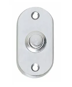 INTERSTEEL Beldrukker Ovaal 59x32x18 Mm Chroom Mat