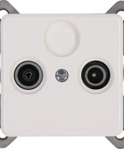 KOPP Milano Inbouw Basiselement Antennecontactdoos Met Met Afdekplaat Wit