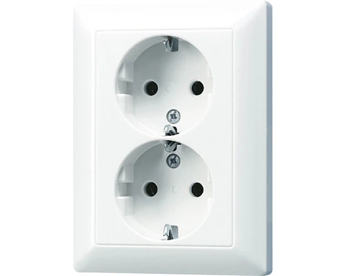 JUNG A500 Wandcontactdoos (wcd) RA 2-voudig Alpine Wit AS 5020 U WW 1 JUNG A500 Wandcontactdoos (wcd) RA 2-voudig Alpine Wit AS 5020 U WW