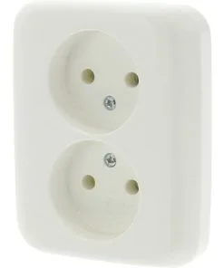 BUSCH-JAEGER SI Inbouw Wandcontactdoos (wcd) 2-voudig Crème