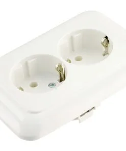 BUSCH-JAEGER Reflex Inbouw Wandcontactdoos (wcd) 2-voudig RA Vlak Model Polar Wit