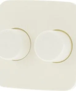 Centraalplaat Met Knop Duodimmer Polar Wit (geschikt Voor Busch-Jaeger)